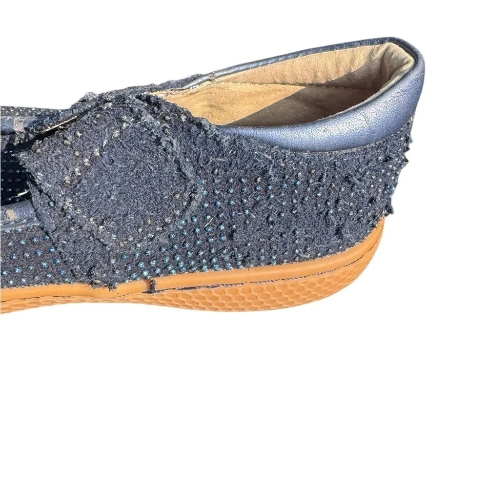 Livie Luca  shoes blue gem sparkles . Sz 3 some wear on one shoe